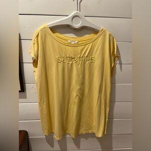 Yellow “SUNSHINE” Tee - Penningtons - Size 1X